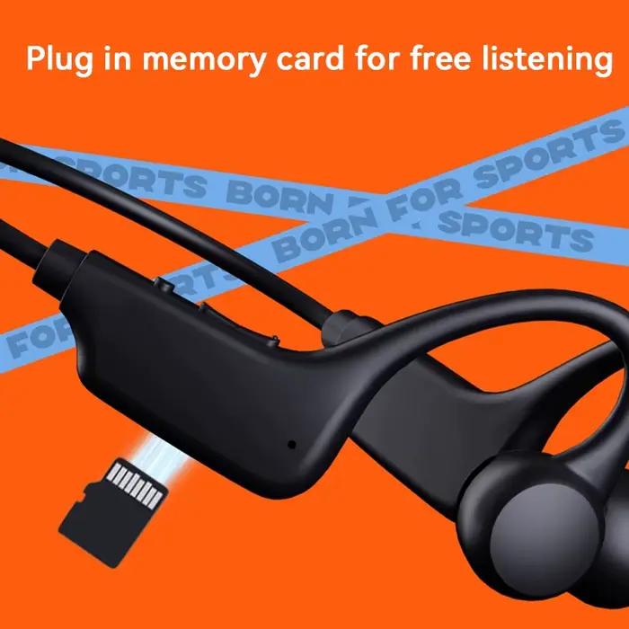 Écouteurs à Conduction Osseuse Étanche IPX8 MP3 32 Go Bluetooth 5.4 avec Micro pour la Natation