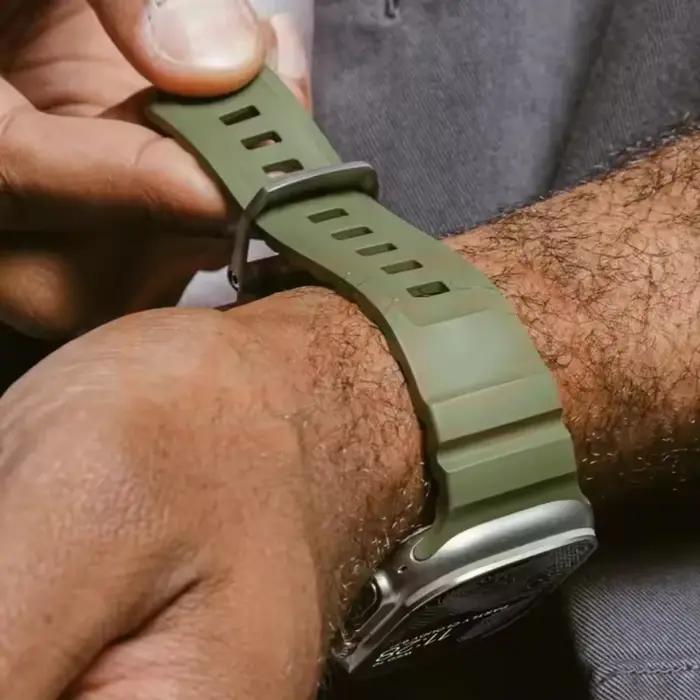 Bracelet en Silicone Trail pour Apple Watch Ultra 3 49mm 46mm 45mm 44mm 42mm 40mm 41mm Sport Starp pour iWatch série 11