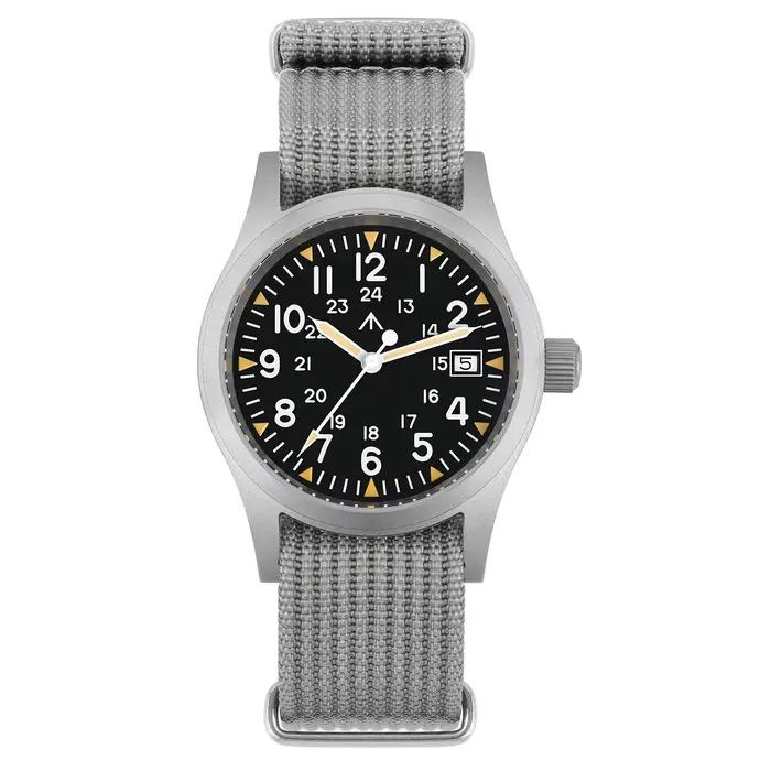 Militado ML05 montre militaire Ronda 515 mouvement à Quartz saphir bombé avec revêtement AR haute transparence lumineux 38mm montres Vintage