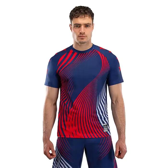 Nouveau T-shirt de sport de boxe 2026 pour homme – Vêtement d'entraînement de combat respirant et à séchage rapide pour l'été – Haut à manches courtes 6XL