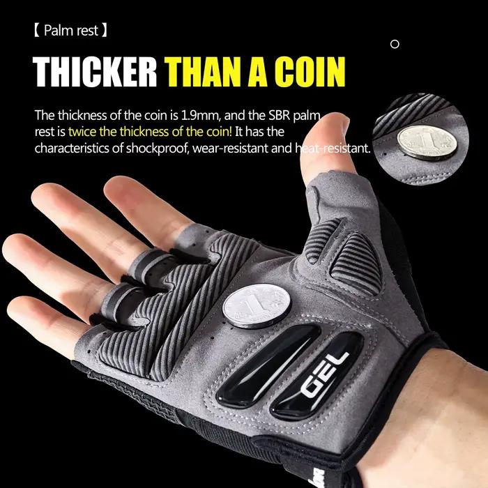Demi-doigt cyclisme en plein air anti-dérapant Anti-transpiration hommes femmes demi doigt gants respirant Anti choc