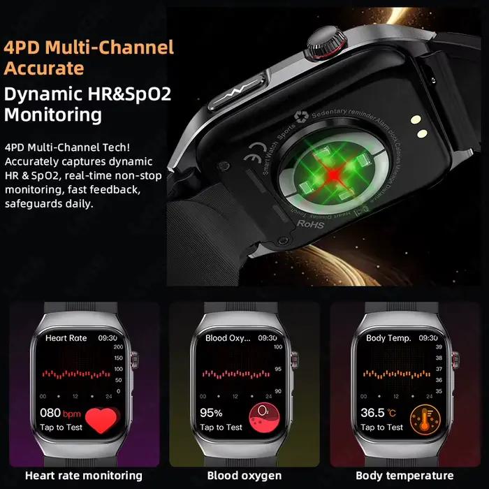 LIGE nouvelle montre intelligente ECG pompe à Air Airbag sangle SpO2 fréquence cardiaque moniteur de sommeil 1.43 "AMOLED santé Bracelet intelligent pour les Parents cadeaux
