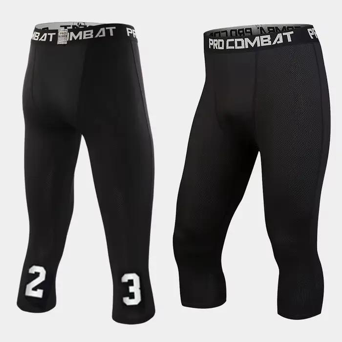 Collants de Sport de course pour hommes, pantalons de basket-ball, Leggings de Compression courts, vêtements de Sport de Fitness pour hommes, pantalons athlétiques