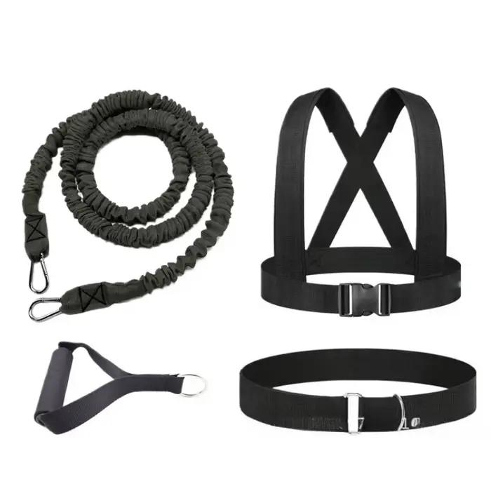 Corde de résistance Wellsem pour entraînement d'endurance haute élasticité double bande de force pour saut de sprint fitness entraînement physique polyvalent multicolore