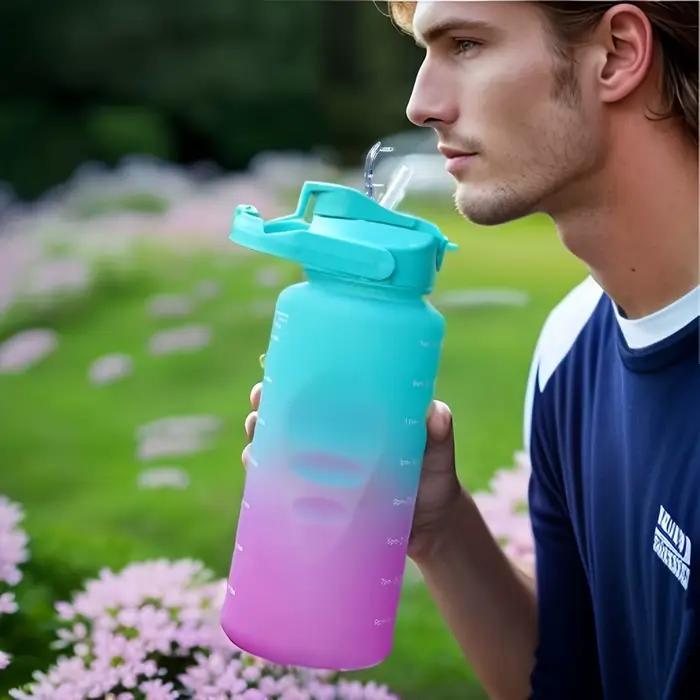 Bouteille d'eau de sport de grande capacité 2L