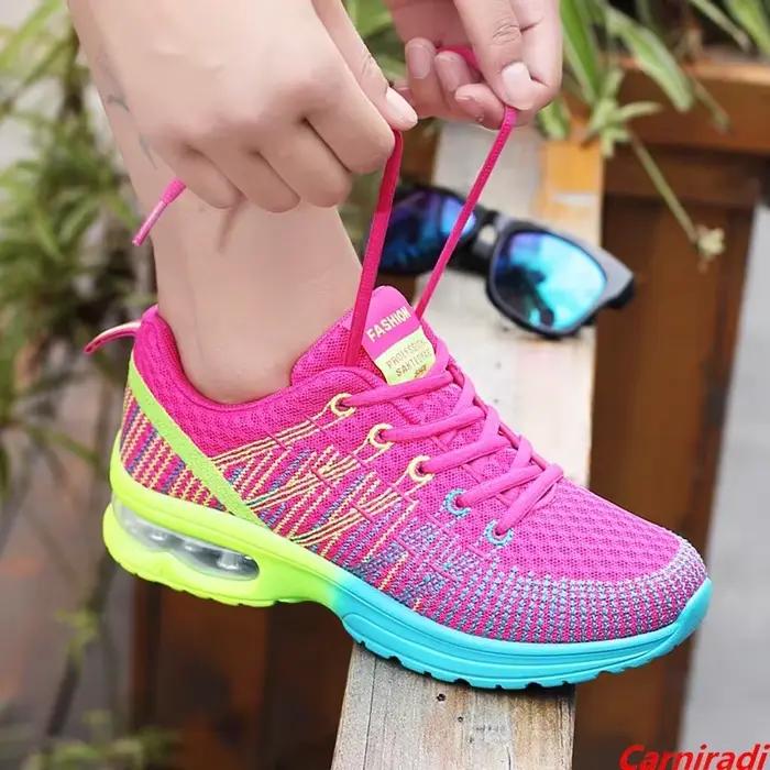 Printemps haute qualité amorti chaussures de course femmes respirant automne athlétisme baskets décontractées dames antidérapant Sport marche chaussure