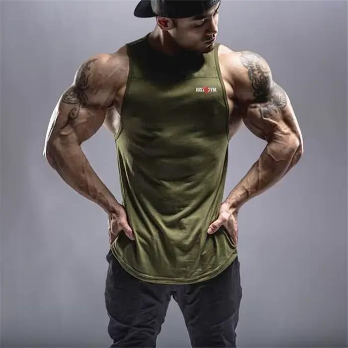 Gilets de course hommes coton décontracté confortable Fitness entraînement ample débardeurs de gymnastique été sans