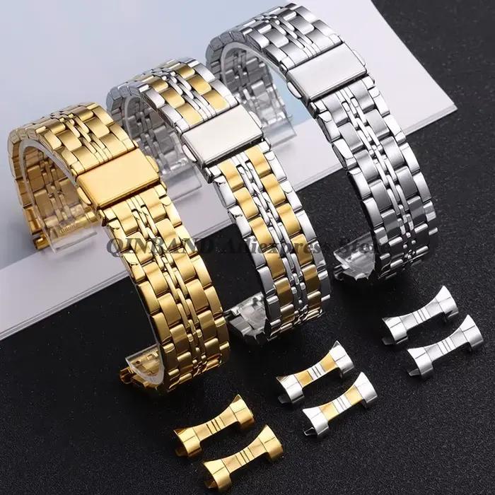 Bracelets de montre universels en acier inoxydable massif pour Tissot 18 mm