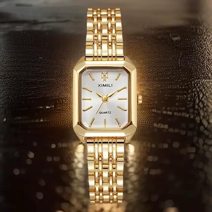 UTHAI W124 mode femmes montre carré affaires lumière luxe en acier inoxydable