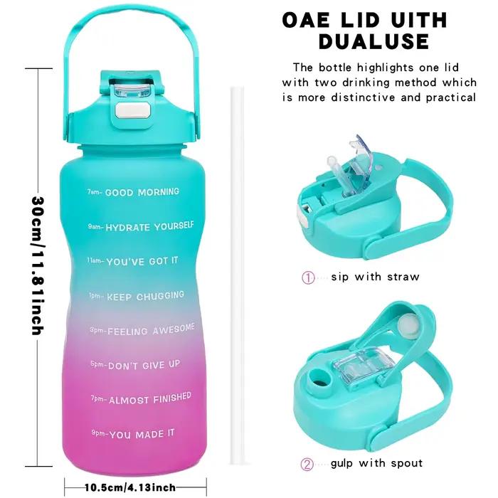 Bouteille d'eau de sport de grande capacité 2L