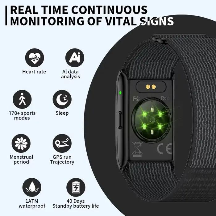 Nouveau sans écran montre intelligente hommes GPS course trajectoire Ultra léger Bracelet sang oxygène fréquence cardiaque 24H bande de santé montres de sport