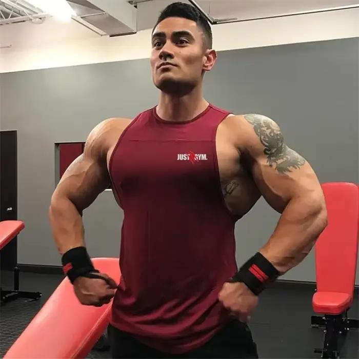 Gilets de course hommes coton décontracté confortable Fitness entraînement ample débardeurs de gymnastique été sans