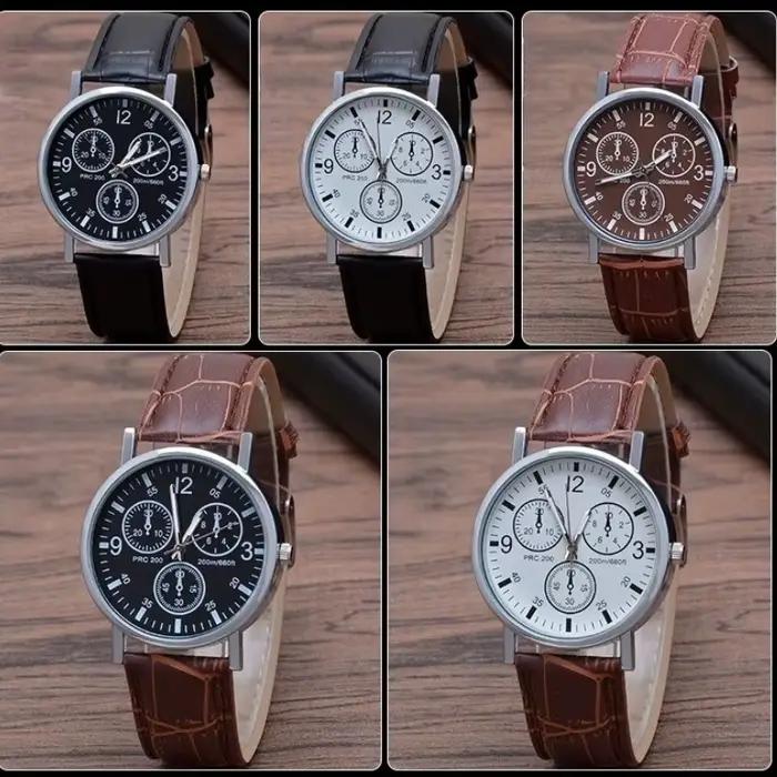 Montre à Quartz pour hommes, cadran bleu, verre minéral, bracelet en acier inoxydable, robe élégante pour hommes, Style d'affaires