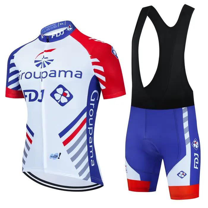 Groupama-Ensembles de maillots de cyclisme FDJ TDF