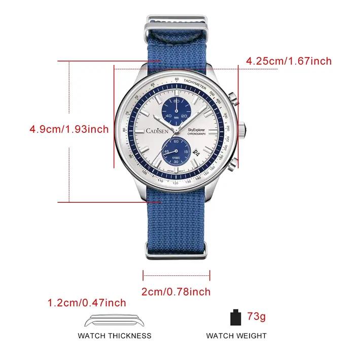 CADISEN 2026 nouvelles montres pour hommes montre à Quartz de luxe pour homme chronographe MIYOTA 0S11
