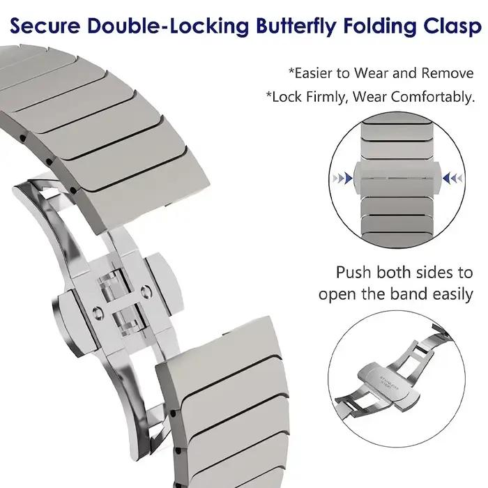 Bracelet en titane pour Apple Watch Ultra 3 2 49mm 11 10 46mm 9 8 7 5 SE