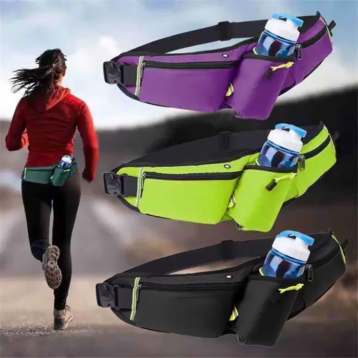 Sac banane de sport avec porte-bouteille d'eau pour homme et femme