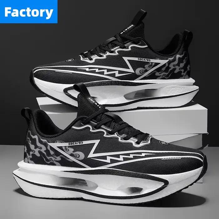 Chaussures de course Marathon Spécialité Homme Sport Plaque Carbone Respirantes Ultralégères Femme Confortables Athlétiques Amorti Stabilité Baskets