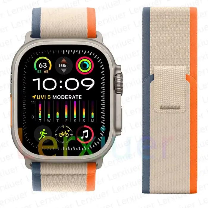 Boucle de sentier pour apple watch ultra 2 bandes 49mm 44mm 40mm 45mm 41mm 42mm 38 bracelet correa iWatch série 7 6 se 8 9 10 46mm sangles