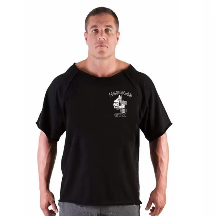 T-shirt de sport en coton pour homme, t-shirt d'entraînement respirant, t-shirt de fitness, hauts de gym, maillot de course, vêtements pour hommes, t-shirts pour entraînement