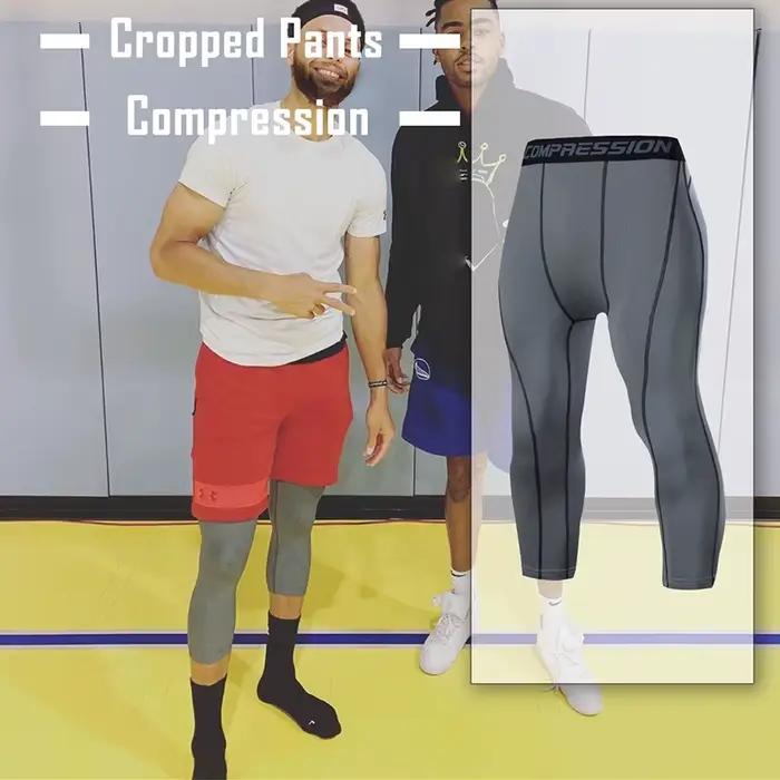 Collants de Sport de course pour hommes, pantalons de basket-ball, Leggings de Compression courts, vêtements de Sport de Fitness pour hommes, pantalons athlétiques