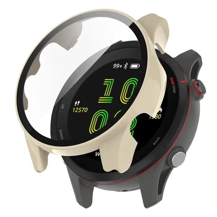 Pour Garmin Forerunner 255 255s 265 265s 165 musique 965 cadre PC dur pare-chocs housse + HD mince verre trempé anti-rayures