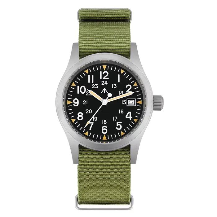 Militado ML05 montre militaire Ronda 515 mouvement à Quartz saphir bombé avec revêtement AR haute transparence lumineux 38mm montres Vintage
