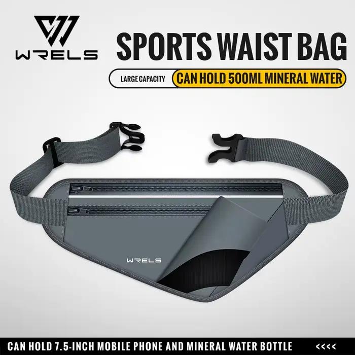 WRELS ceinture d'hydratation de course avec porte-bouteille d'eau sac banane réglable pour courir marche sac de taille