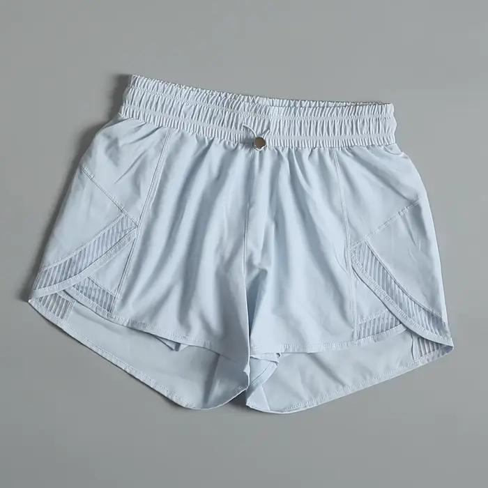 Shorts de sport pour femmes anti-exposition marathon course fitness entraînement trois points pantalon 2025 nouveau