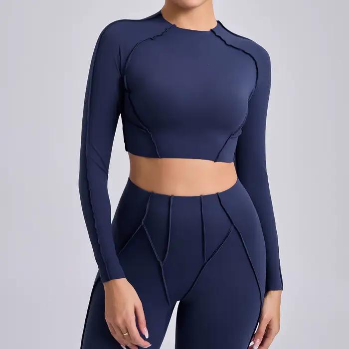 Haut de sport à manches longues pour femme