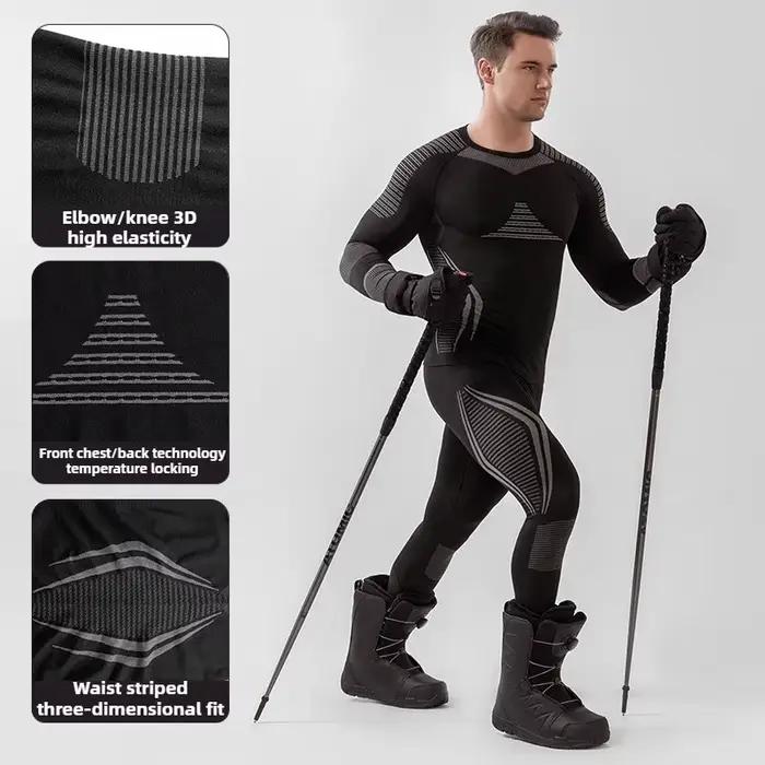 Ensemble de sous-vêtements thermiques pour hommes et femmes