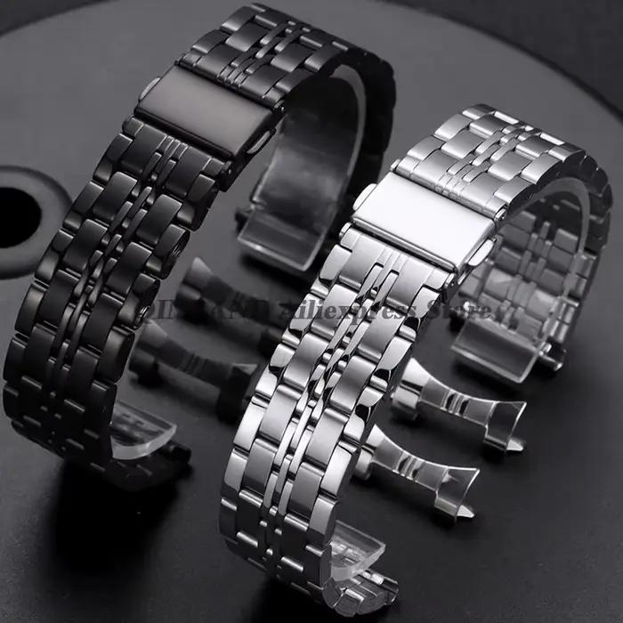 Bracelets de montre universels en acier inoxydable massif pour Tissot 18 mm