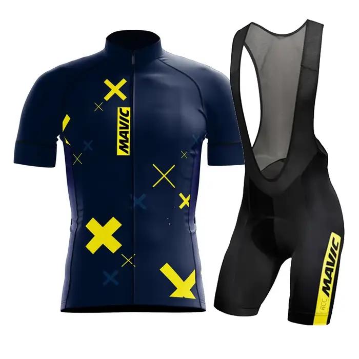 RCC MAVIC-Ensemble de maillot de cyclisme respirant à manches courtes