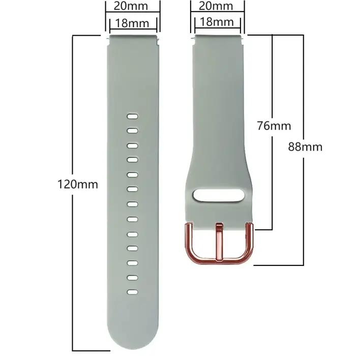 Bracelet de montre en silicone pour femme, bracelet de remplacement pour Garmin Venu 2S 3S Vivoactive 4S 3S, 18mm