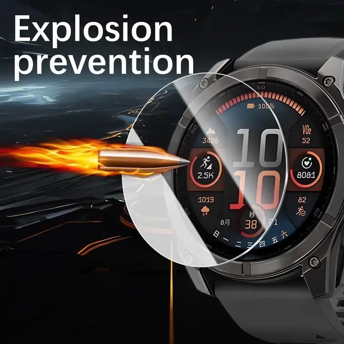 Verre pour Garmin Fenix 8 43mm/47mm/51mm AMOLED protecteur d'écran solaire avec alignement automatique Kit