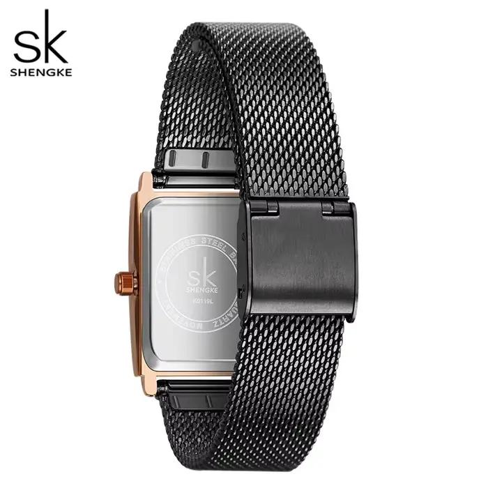 Shengke femmes montres mode genève concepteur dames montre de luxe marque Rectangle Quartz or montre-bracelet cadeaux