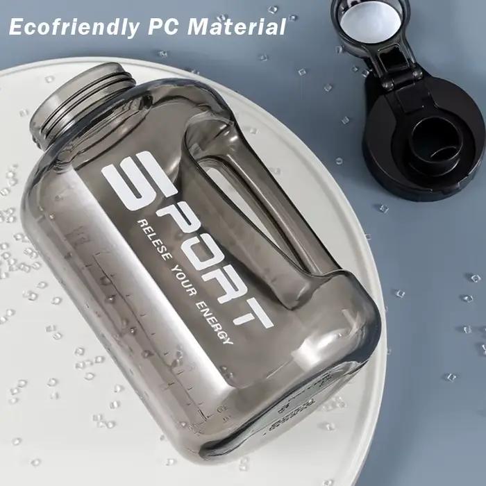 Bouteille d'eau de grande capacité de 2 litres avec couvercle en paille