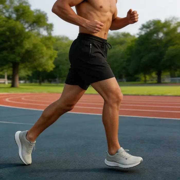 Shorts de course à séchage rapide pour hommes avec cordon de serrage et poches zippées - Idéal pour les entraînements sportifs et les séances de gym