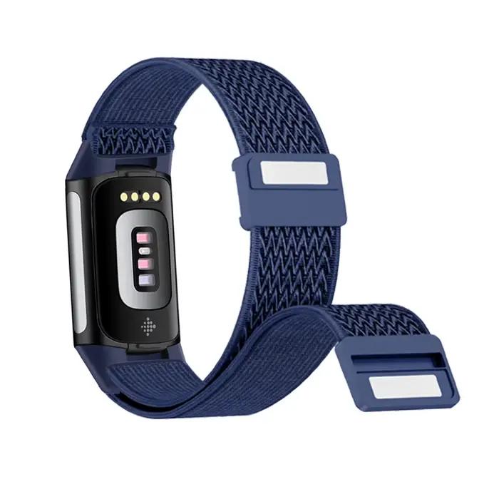 Bracelet magnétique en Nylon ondulé pour Fitbit Charge 6 bandes