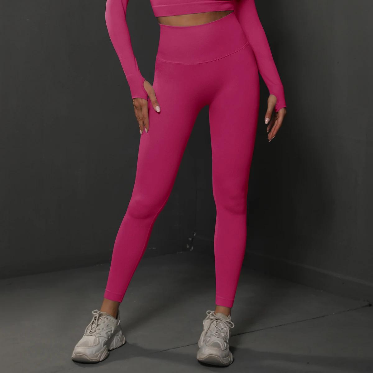 Leggings de gymnastique sans couture femmes pantalons de Yoga Sexy taille haute butin levage Legging
