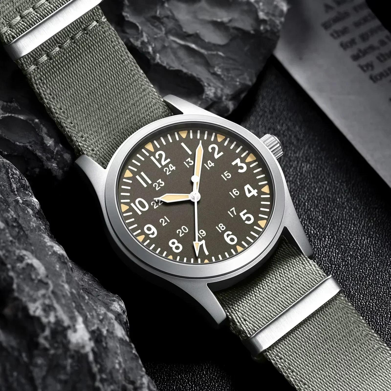  MILITREK 2026 Nouvelle montre militaire rétro pour homme VH31 à quartz 37mm en acier inoxydable sa