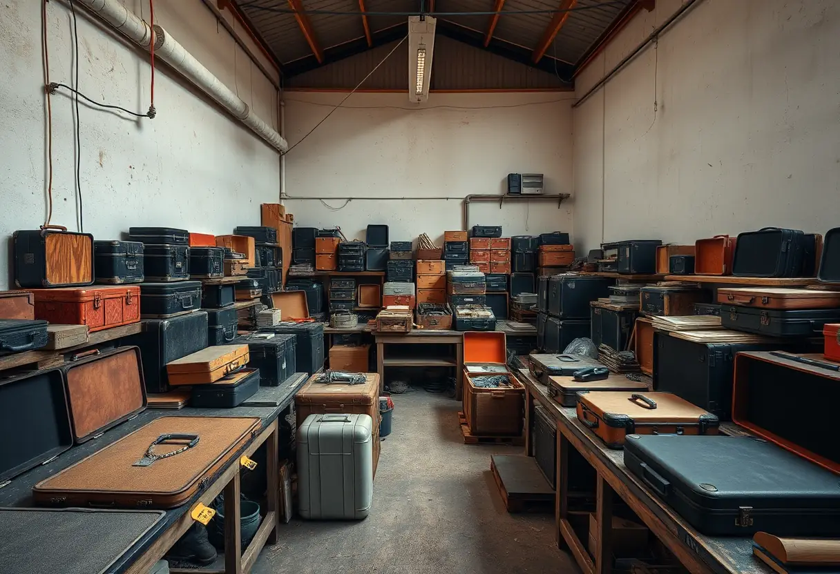 Atelier rempli de cluses en divers matériaux pour montres